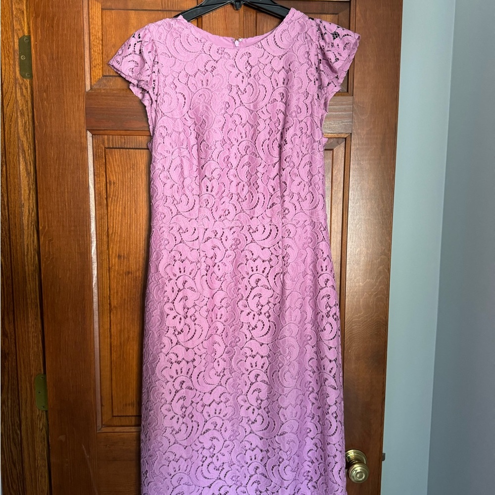 Ann Taylor Factory Lavender Lace Midi Dress